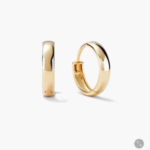 Mejuri Bold Small Hoop Earrings 14k Yellow Gold